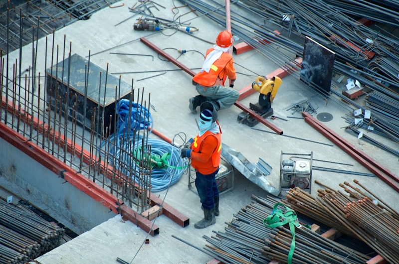 Construction site with heavy equipment